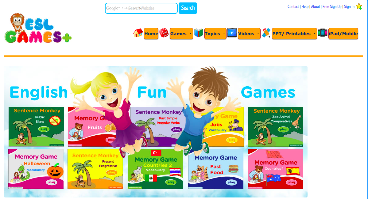 ESL Games for Teaching Online