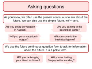 future continuous tense