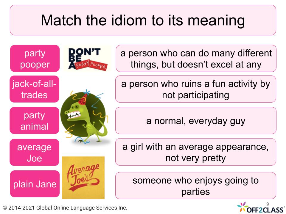 Lesson plans to teach idioms