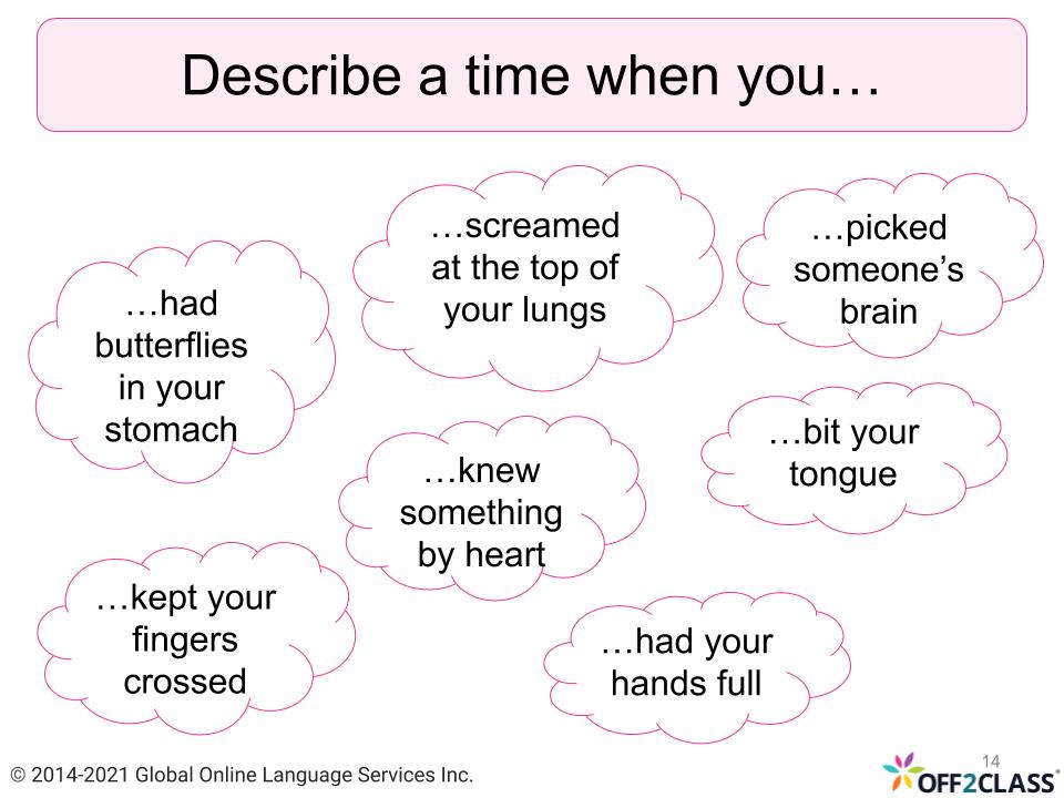 Lesson plans to teach idioms
