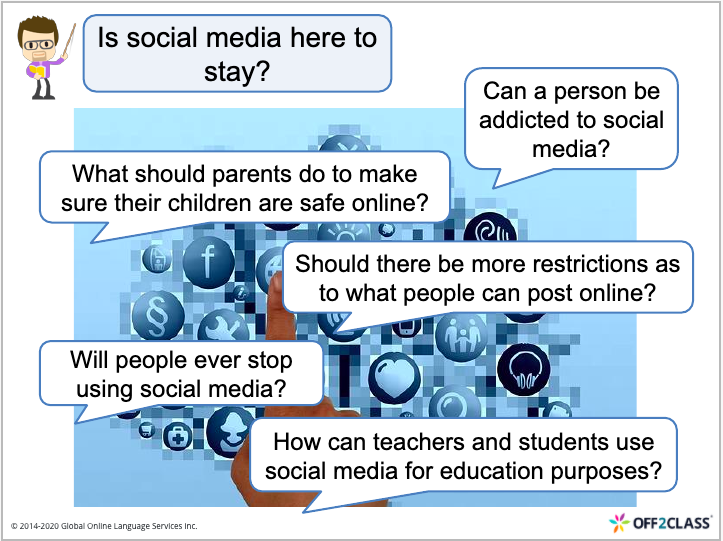 speaking ESL lesson plan Facebook Social Media